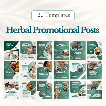 300 Herbal Medicine Posts - Social Media Templates