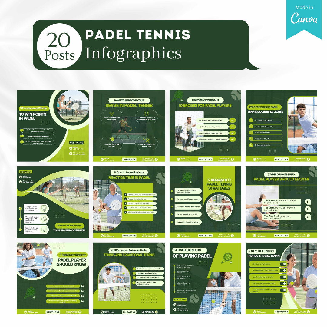 220 Padel Tennis Posts - Social Media Posts