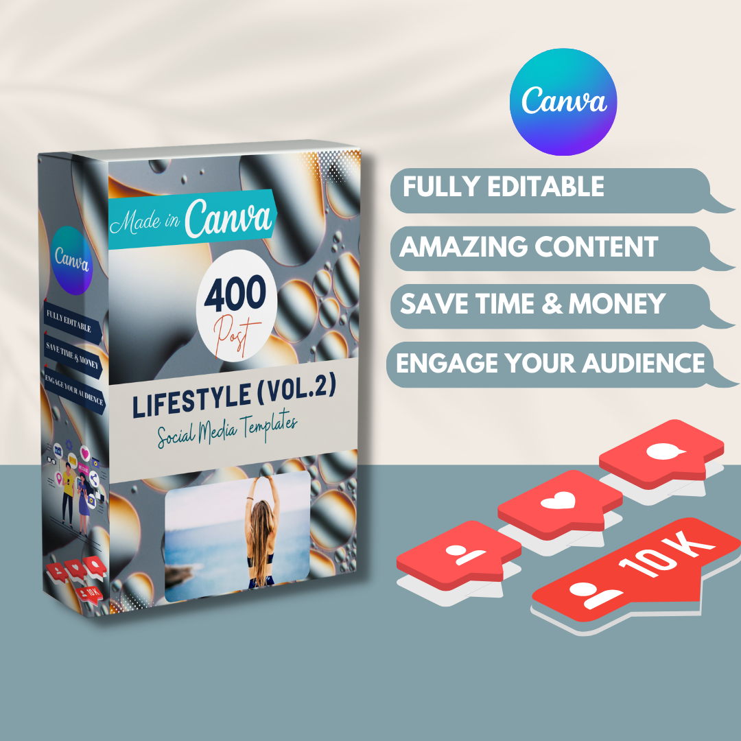 400 Lifestyle Posts - Social Media Templates