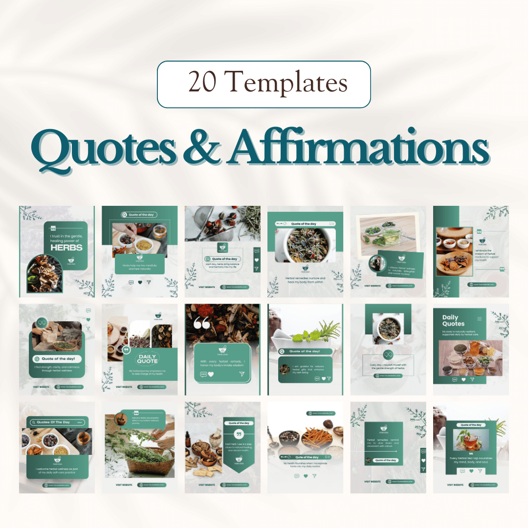 300 Herbal Medicine Posts - Social Media Templates
