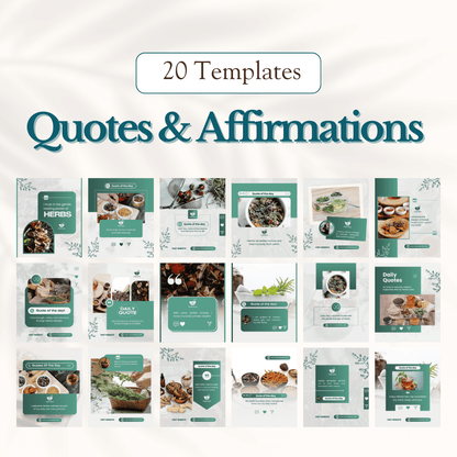 300 Herbal Medicine Posts - Social Media Templates