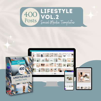 400 Lifestyle Posts - Social Media Templates