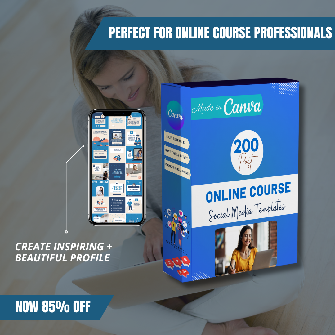 200 Online Course Posts - Social Media Templates