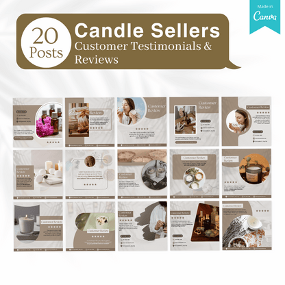 230 Candle Posts - Social Media Templates