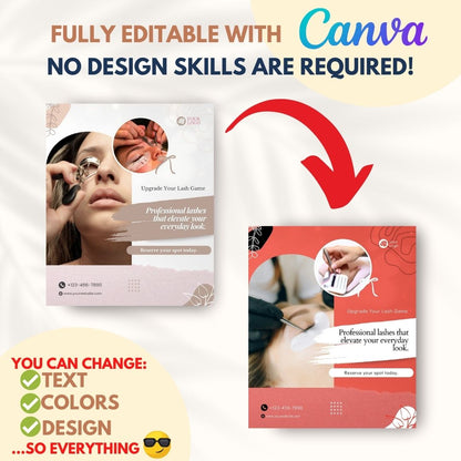 200 Eyelashes Posts - Social Media Templates