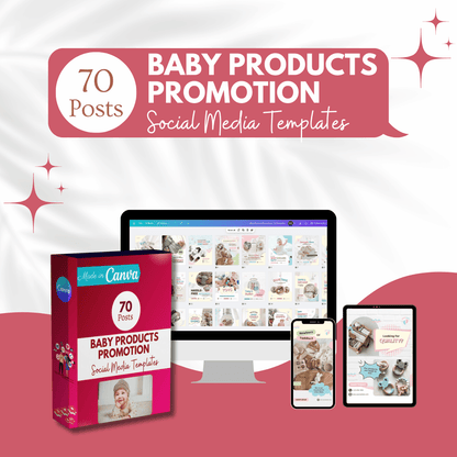 70 Baby Products Promotion Canva Templates