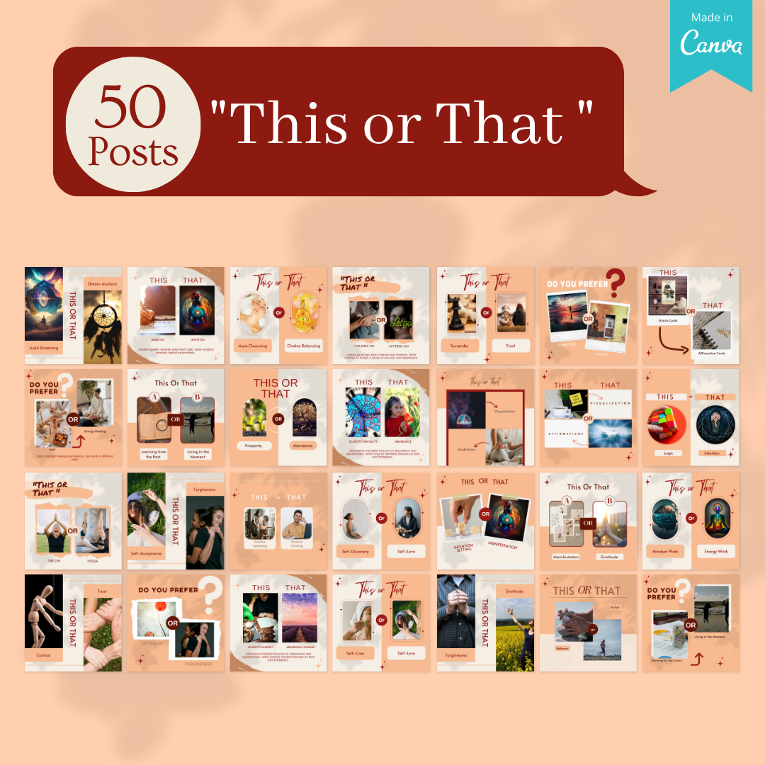Spirituality & Manifestation Canva Templates