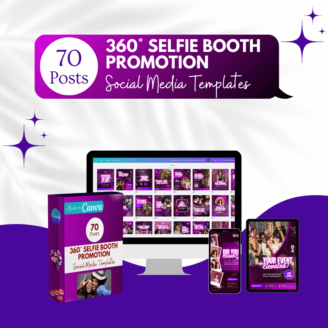 Selfie Booth Promotion Canva Templates