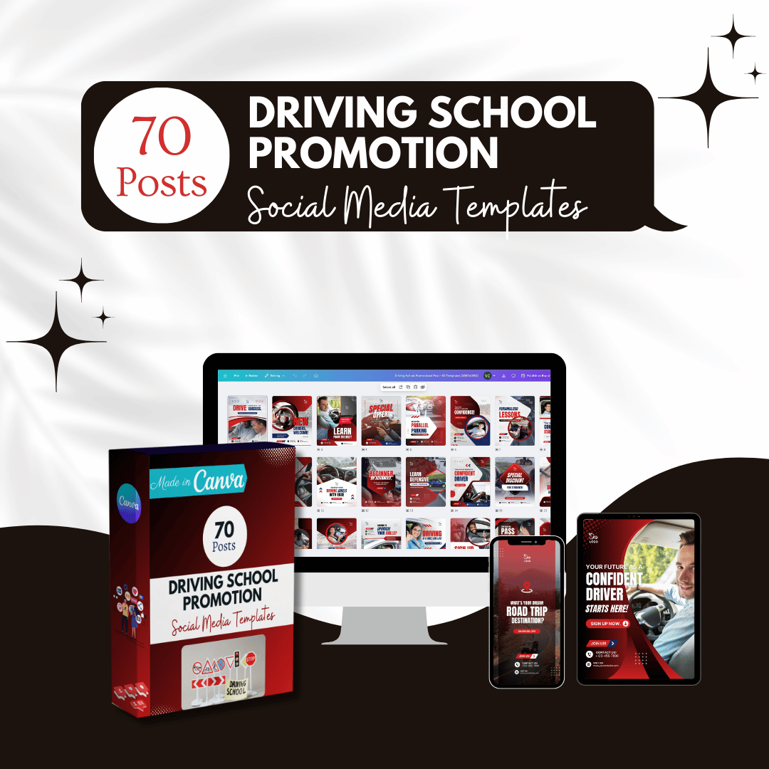 70 Driving School Promotion Canva Templates