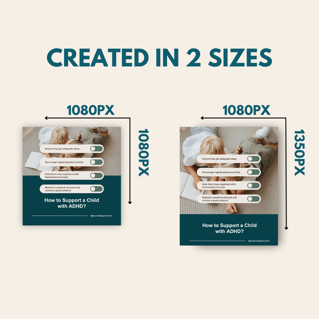 55 Attention deficit hyperactivity disorder (ADHD) - Social Media Templates
