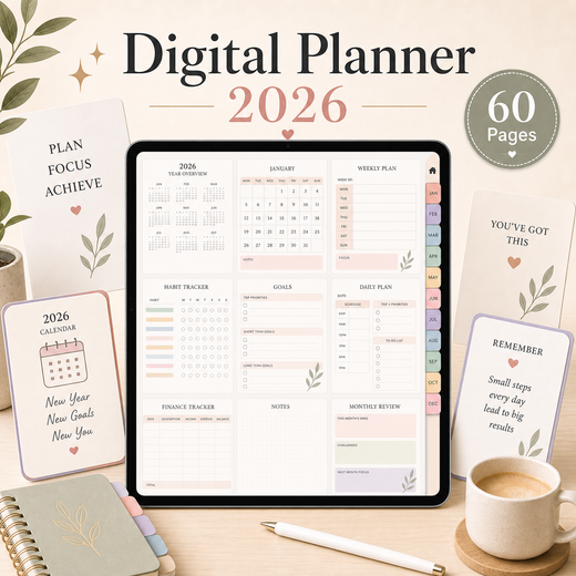 Digital Planner 2026 - 60 Pages