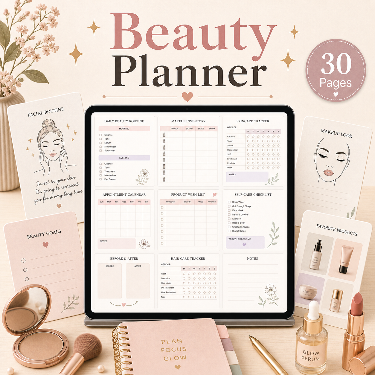 Beauty Planner - 30 Pages