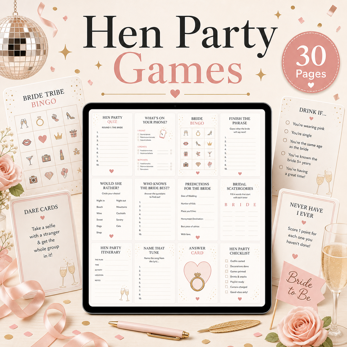 Hen Party Games - 30 pages