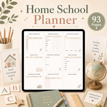 Home School Planner - 93 Pages