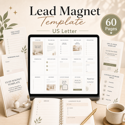 Lead Magnet Template | US Letter | 60 Pages