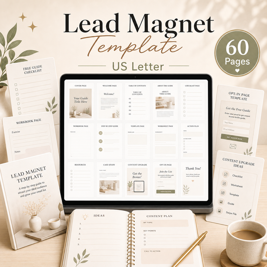 Lead Magnet Template | US Letter | 60 Pages