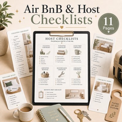 Air BnB & Host Checklists - 11 pages