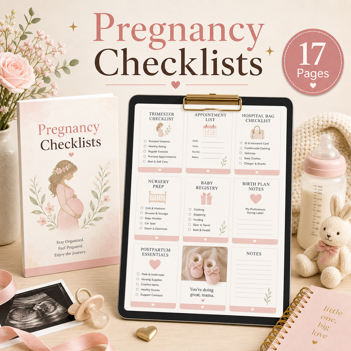 Pregnancy Checklists - 17 Pages