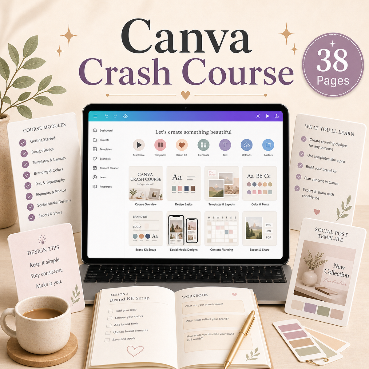 Canva Crash Course - 38 Pages