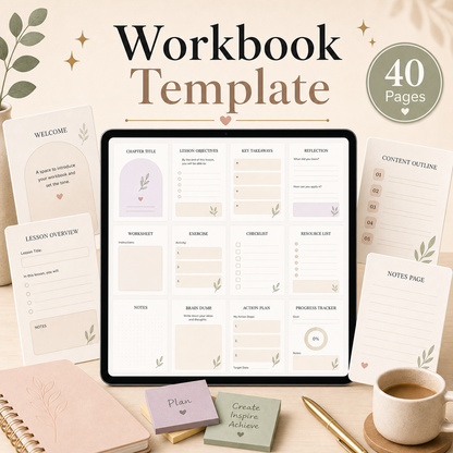 Workbook Template - 40 Pages