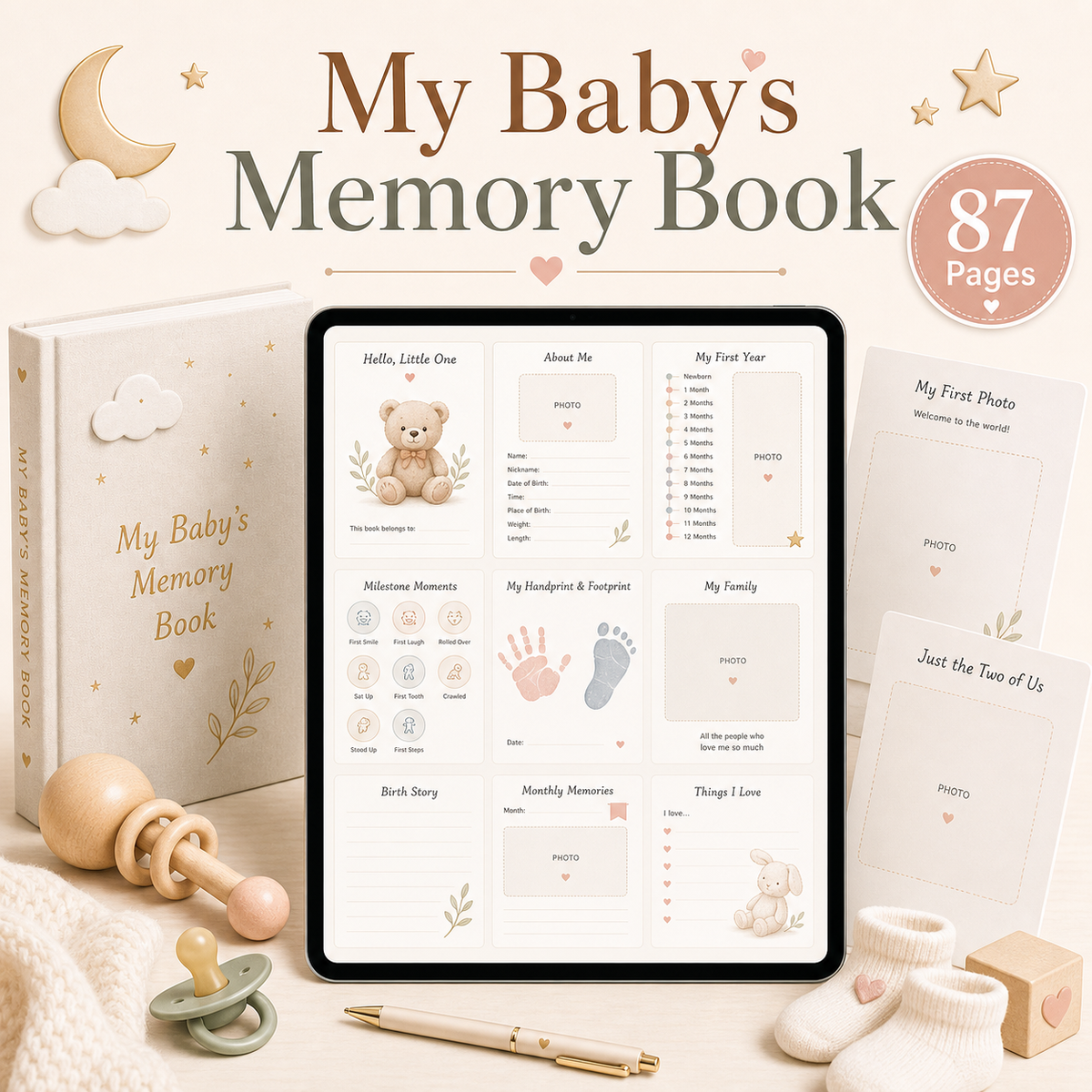 My Baby's Memory Book - 87 Pages