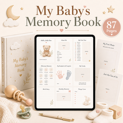 My Baby's Memory Book - 87 Pages