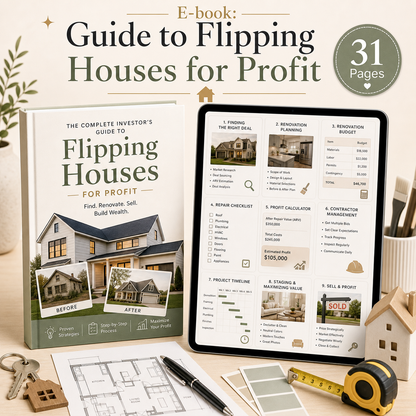 E-book: Guide to Flipping Houses for Profit - 31 Pages
