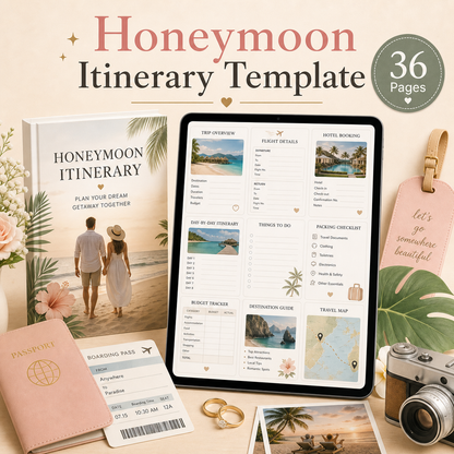Honeymoon Itinerary Template - 36 Pages