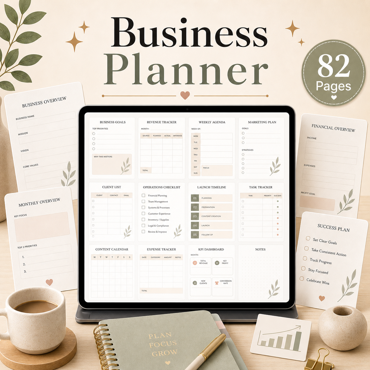Business Planner - 82 Pages