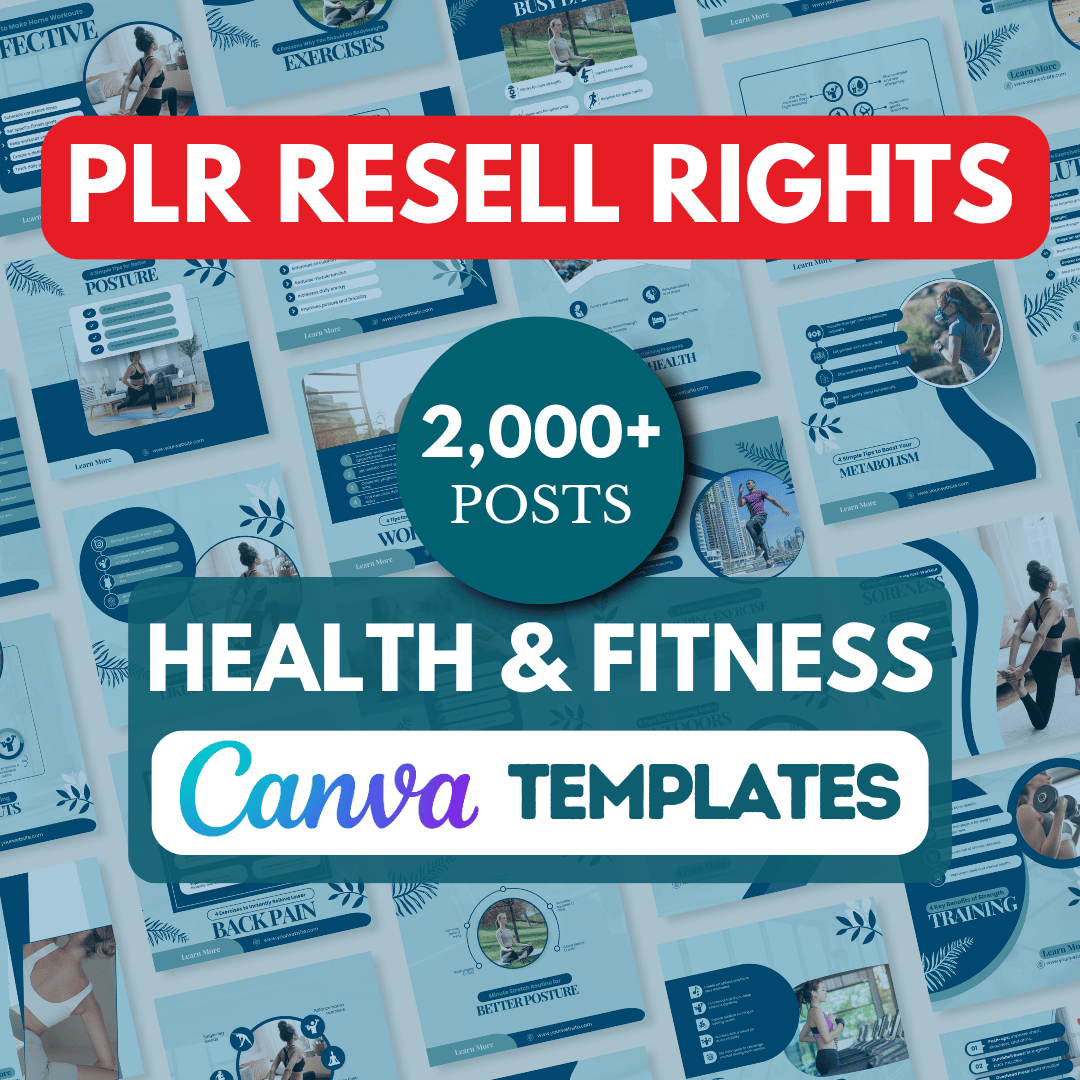 Fitness, Nutrition & Health Bundle - Social Media Templates