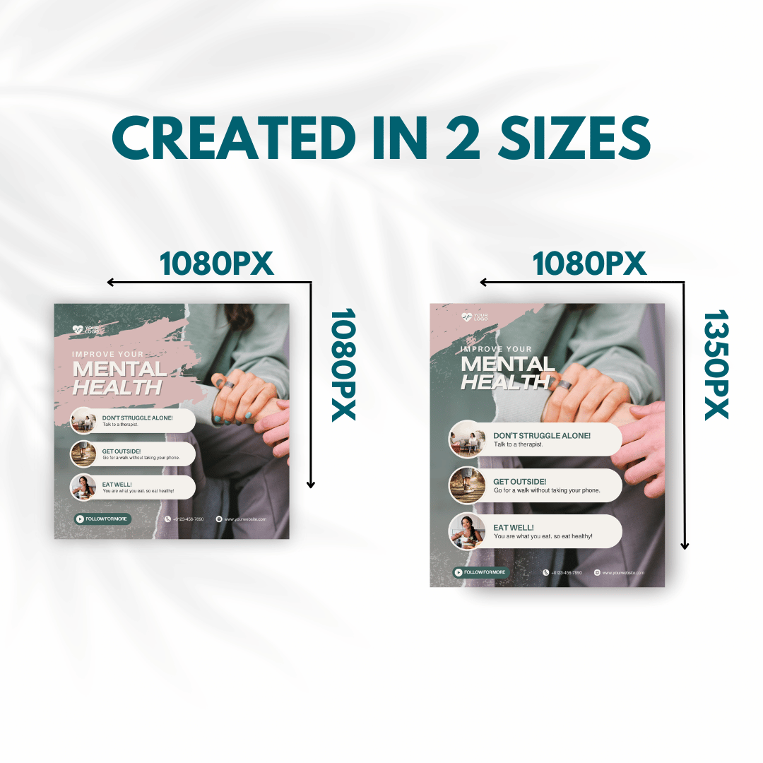 Mental Health Canva Templates Bundle
