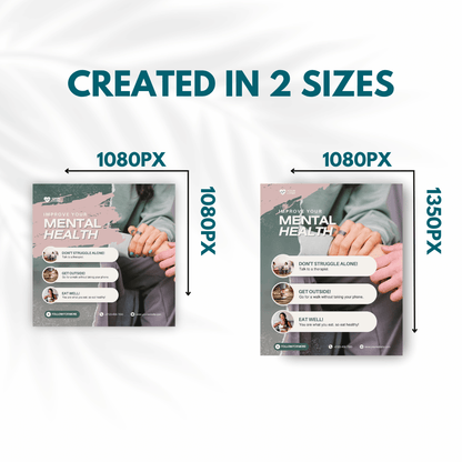 Mental Health Canva Templates Bundle